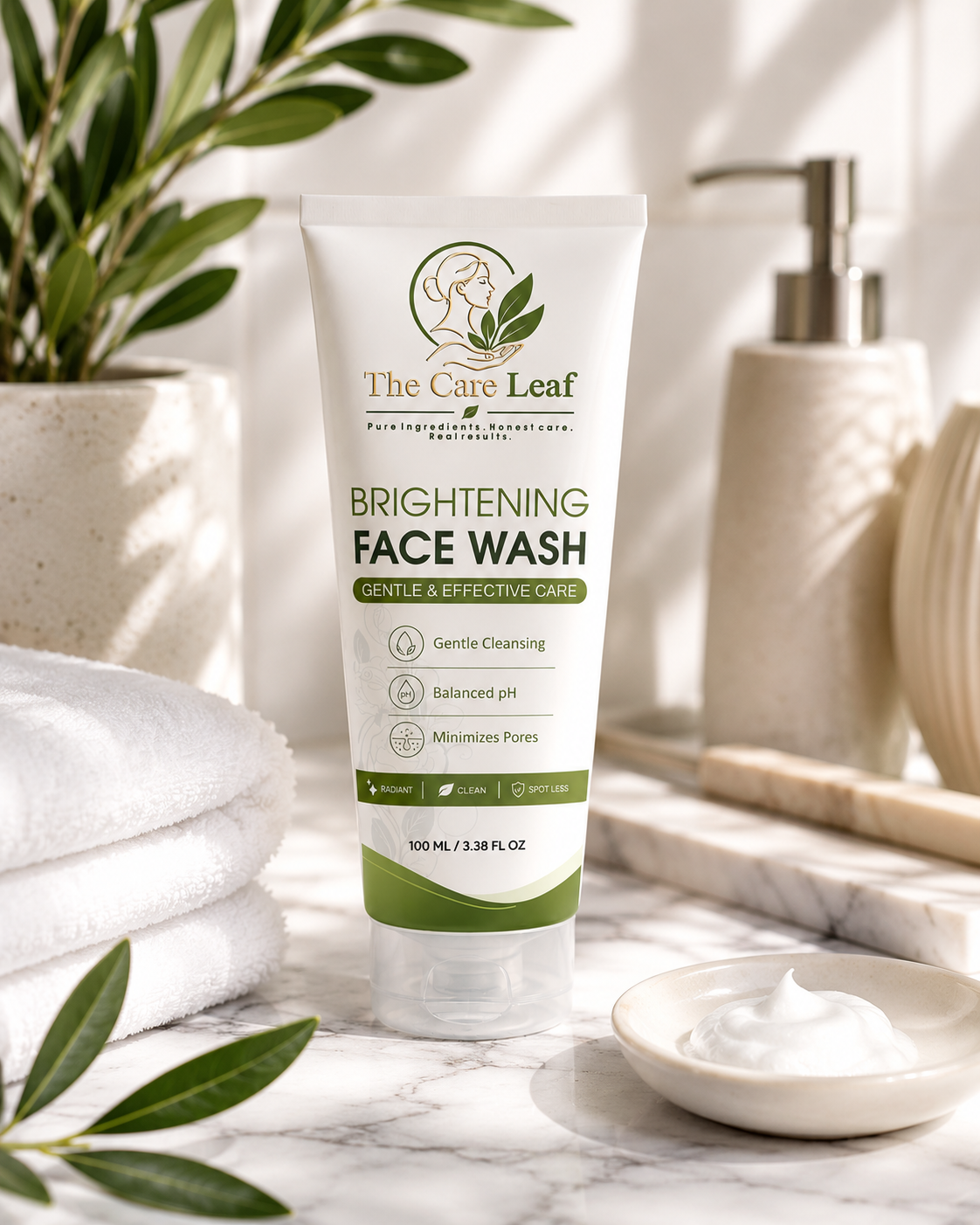The Care Leaf Gentle Face Wash | Daily Hydrating Facial Cleanser