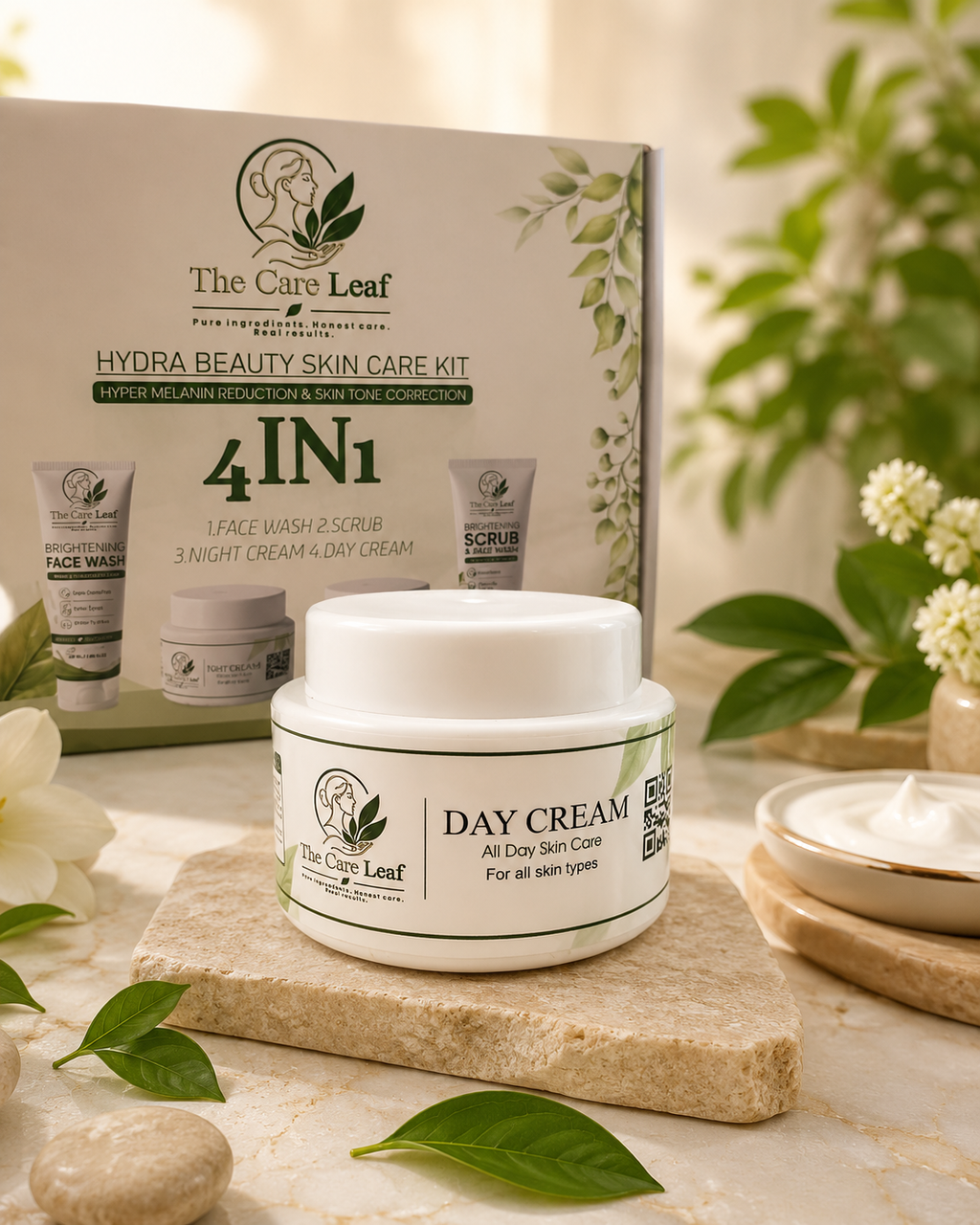 The Care Leaf Day Cream SPF 50 | Hydrating Daily Moisturizer & Sunscreen (100ml)