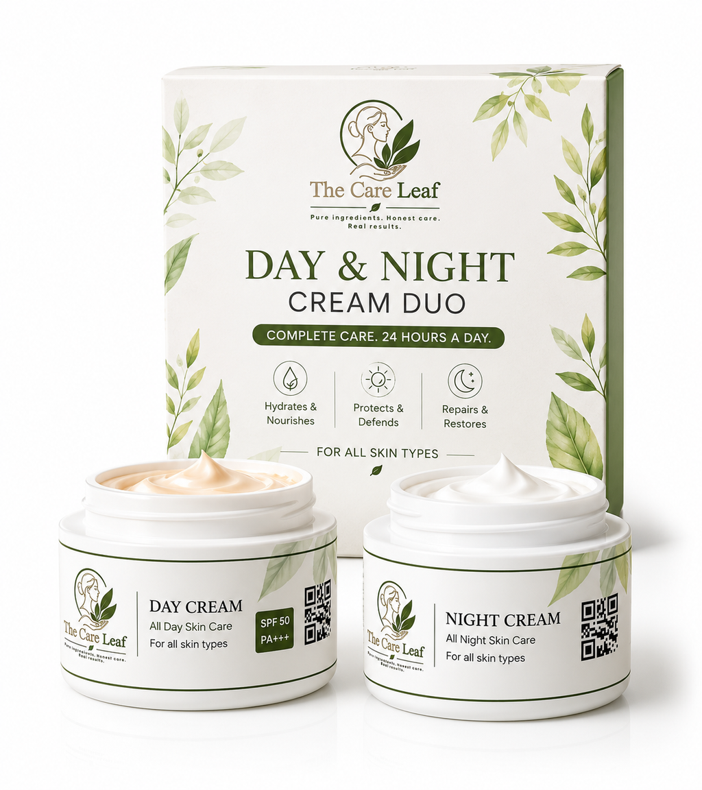 The Care Leaf Day & Night Cream Duo
