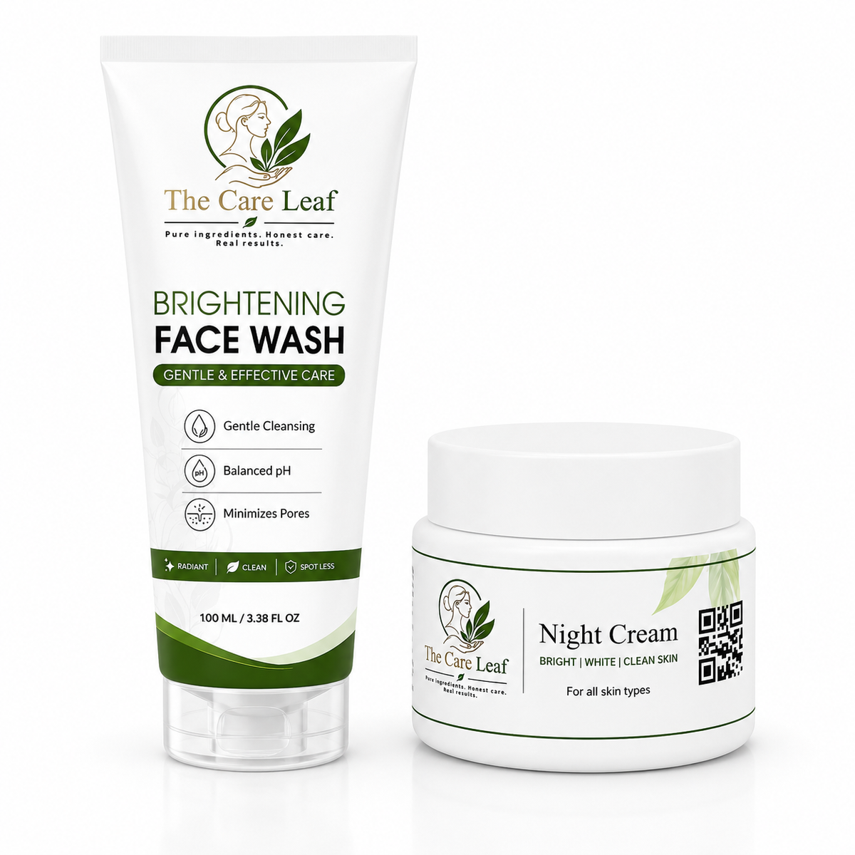 Care Leaf Night Repair Duo | Face Wash + Night Cream